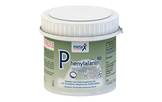 L-phenylalanine in tablet form, 50 mg (0.3 mmol) L-phenylalanine per tablet