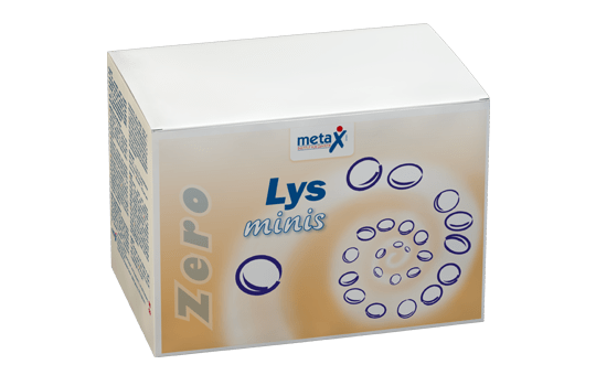 ZeroLys minis, zum Diätmanagement bei Glutaracidurie Typ I, ab 3 Jahren, hochkonzentriertes Lysin-(Lys)freies, Tryptophan-reduziertes und mit Arginin angereicherte Eiweißsupplement in Tablettenform