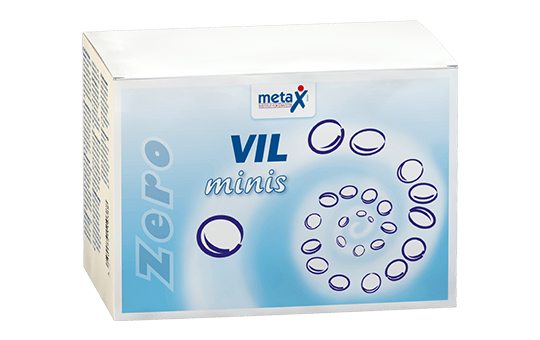ZeroVIL minis, for disorders in the metabolism of branched-chain amino acids, e.g. maple syrup disease (MSUD), from 3 years of age, highly concentrated protein supplement free from Valin, isoleucine and leucine (VIL) in tablet form