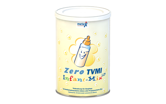 ZeroTVMI Infant MixLCP, bei Methylmalonacidurie (MMA) oder Propionacidurie (PA), von Geburt an, Eiweißsupplement frei von Threonin, Valin, Methionin und Isoleucin (TVMI) in Pulverform